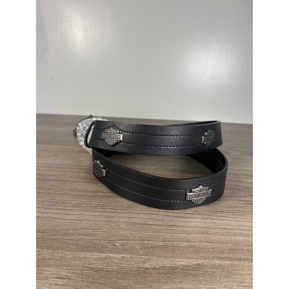 NWT Harley Davidson Size 38 Belt Black Leather Motorcycle 98713-23VM/3800